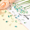 80Pcs 5 Colors Glass Pendants PALLOY-SW00114-3