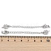 Brass Micro Pave Cubic Zirconia Ends with Chains KK-U043-04P-3