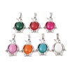 Dyed Natural White Jade Pendants G-A224-02P-10-1