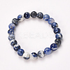 Natural Sodalite Beaded Stretch Bracelets BJEW-Q692-59-8mm-1
