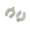 304 Stainless Steel Rhinestone Pendants STAS-V015-12P-2