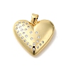 Rack Plating Brass with Cubic Zirconia Pendants KK-Z086-12G-04-1