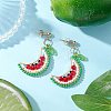 fruits Glass Stud Earrings EJEW-MZ00524-02-1