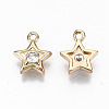 Brass Micro Pave Cubic Zirconia Charms KK-S359-022-RS-2