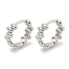 Brass Hoop Earrings EJEW-L211-010F-P-1