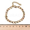 Brass Enamel Chain Bracelets BJEW-S170-01G-5