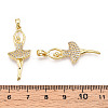 Brass Micro Pave Cubic Zirconia Pendants ZIRC-T016-04G-3