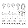 925 Sterling Silver Spring Gate Rings & Tube Bails & Lobster Claw Clasp & Open Jump Rings & Spacer Beads & Crimp Bead Cover FIND-PH0028-32-6