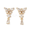 Brass Micro Pave Clear Cubic Zirconia Pendants KK-S367-10A-1