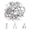 40Pcs 2 Style 304 Stainless Steel & 20Pcs 201 Stainless Steel Pendant Pinch Bails STAS-UN0030-11-1