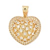Brass Micro Pave Cubic Zirconia Pendants KK-A241-12G-04-1