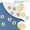 12Pcs 2 Style 304 Stainless Steel Charms STAS-HY0001-25-7