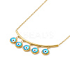 316 Stainless Steel Cable Chain Pendants Necklace with Chain Extender & Lobster Claw Clasp LS-NJEW-I120-01B-2