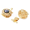 Brass Micro Pave Clear Cubic Zirconia with ABS Plastic Pearl Box Clasps KK-G505-03G-2