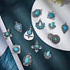 16Pcs 8 Styles Synthetic Turquoise Pendants FIND-SC0003-47-4