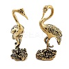Brass Crane Figurines Statues for Home Desktop Feng Shui Ornament DJEW-Z008-03AB-1