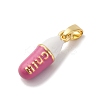 Brass Enamel Pendants KK-Q098-40G-B-2