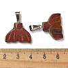 Natural Red Rainbow Jasper Pendants G-Z067-01P-03-4