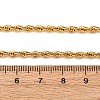 3MM 304 Stainless Steel Rope Chain Necklaces NJEW-P338-01A-G-5