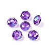 Baking Paint Transparent Glass European Beads GPDL-N005-C14mm-A05-1