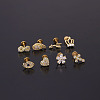 Brass Micro Pave Clear Cubic Zirconia Cartilage Earrings WGF4DCF-09-2
