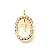 Brass Micro Pave Cubic Zirconia Pendants ZIRC-P123-01G-T01-1