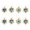 8Pcs 4 Style Brass Micro Pave Clear Cubic Zirconia Pendants KK-DC0002-68-1