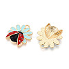 Alloy Enamel Pendants ENAM-N064-02KCG-2