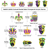 12Pcs 6 Style MARDI GRAS Carnival Double-Sided Transparent Acrylic Pendant SACR-CJ0001-67-2