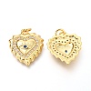 Brass Micro Pave Clear & Blue Grade AAA Cubic Zirconia Pendants ZIRC-O036-12G-2