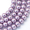 Baking Paint Pearlized Glass Pearl Round Bead Strands HY-Q003-10mm-44-1