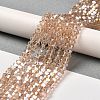 Transparent Electroplate Glass Beads Strands GLAA-F029-3mm-A12-4