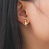 304 Stainless Steel Stud Earrings for Women EJEW-F320-03G-3