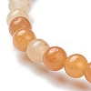 Natural Red Aventurine Beaded Stretch Bracelets BJEW-D446-A-24-3