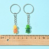 10Pcs 5 Colors Resin Tortoise Pendant Keychain KEYC-FS00018-5