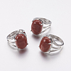 Synthetic Red Jasper Wide Band Finger Rings RJEW-K224-A03-3