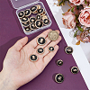 24Pcs 4 Styles 1-Hole Zinc Alloy Enamel Shank Buttons BUTT-OC0001-67-3
