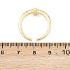 Brass Micro Pave Cubic Zirconia Cuff Rings KK-H093-19G-5