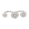 Brass Double Finger Rings RJEW-Q778-56P-1