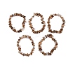 Natural Rutilated Quartz Chip Beaded Stretch Bracelets for Women Men BJEW-L038-01A-4