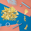 48Pcs 6 Style Brass Pendants KK-FH0005-49-4