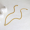 304 Stainless Steel & Natural White Shell Coin Pendant Curb Chain Necklaces for Women WG4C473-02-3