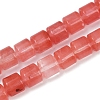 Cherry Quartz Glass Beads Strands G-G275-D03-10x10mm-2