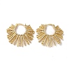 Cubic Zirconia Sun Hoop Earrings EJEW-Z019-25G-1