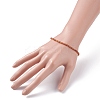 3mm Natural Garnet Beads Stretch Bracelet for Girl Women BJEW-JB07284-01-3