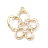 Brass Micro Pave Cubic Zirconia Pendants KK-D283-05G-1