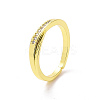 Clear Cubic Zirconia Open Cuff Ring RJEW-H127-05G-1