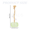 1 Pair Column Alloy & Natural Jade & Plastic Pearl Stud Dangle Earrings EJEW-LP0007-082-2