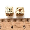 Brass Micro Pave Cubic Zirconia Beads KK-M318-28G-2