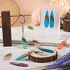 12Pcs 6 Colors Transparent Resin & Walnut Wood Big Pendants RESI-TA0002-73-7